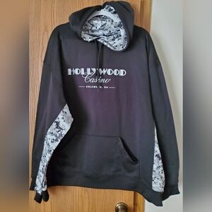 Camo Black/Grey Blend Hoodie Hollywood Casino Logo 3XL